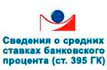 Гарант Сведения о средних ставках банковского процента ст. 395 ГК РФ по федеральным округам